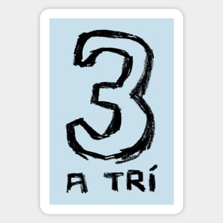 Irish Number Three Sticker